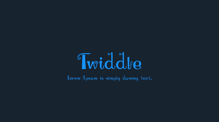 Twiddle Font
