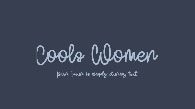 Cools Women Font