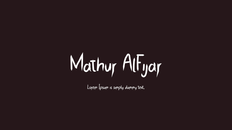 Mathur AlFijar Font