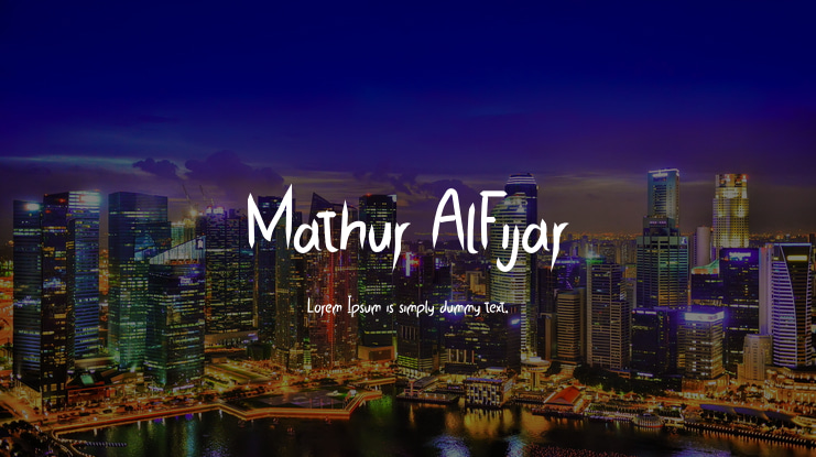 Mathur AlFijar Font