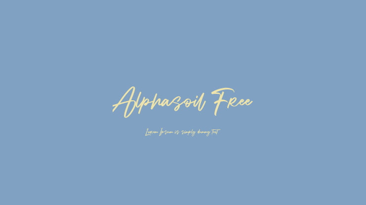 Alphasoil Free Font
