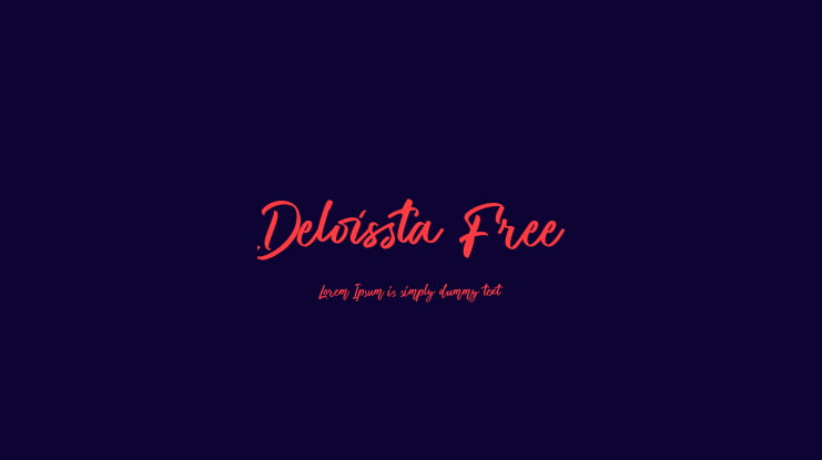 Deloissta Free Font