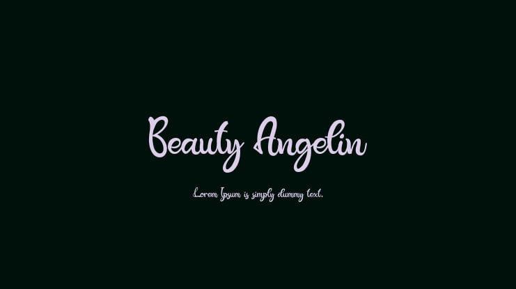Beauty Angelin Font