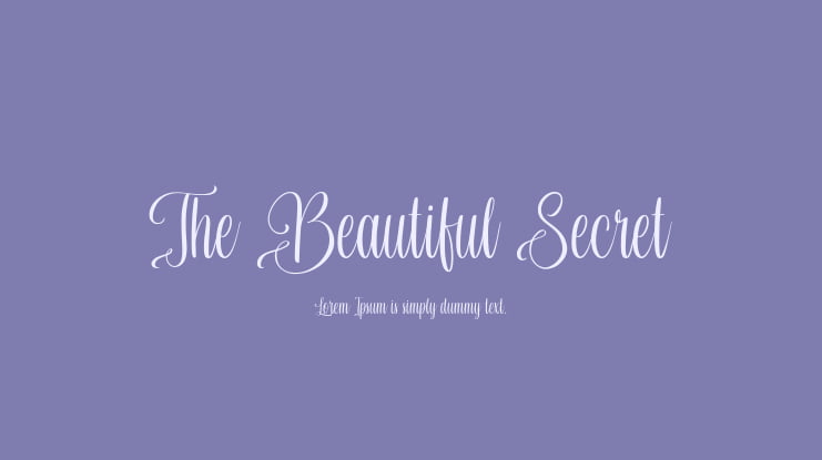 The Beautiful Secret Font