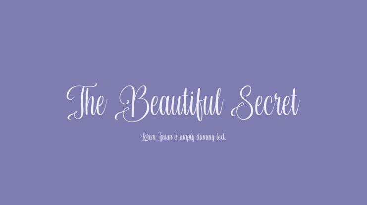 The Beautiful Secret Font