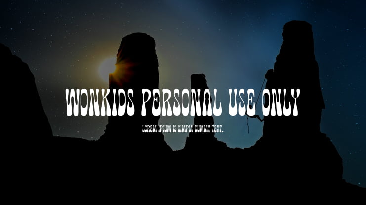 Wonkids PERSONAL USE ONLY Font