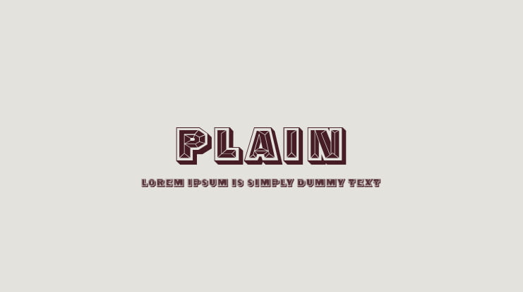 Plain Font
