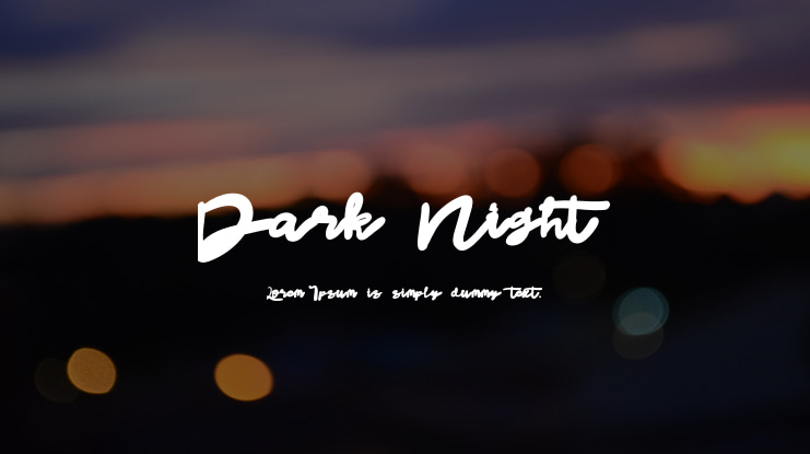 Dark Night Font