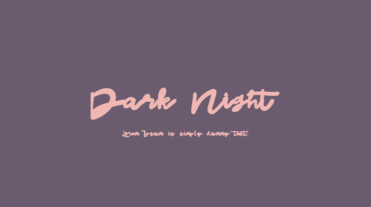 Dark Night Font