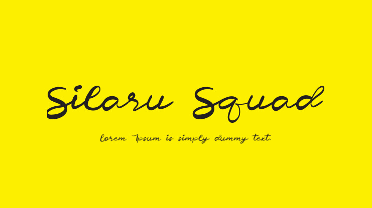 Silaru Squad Font
