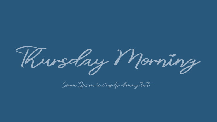 Thursday Morning Font