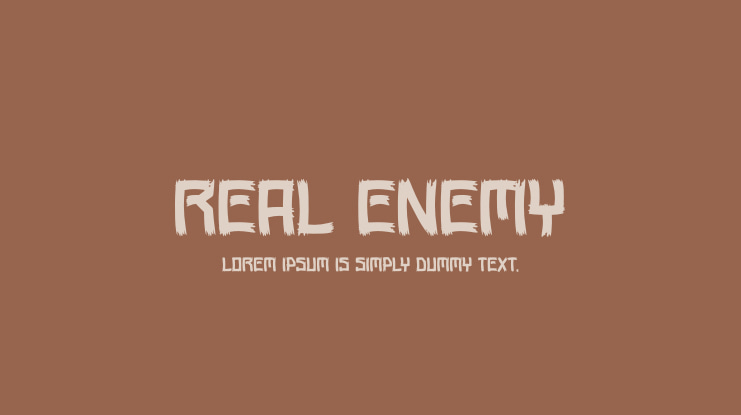 Real Enemy Font