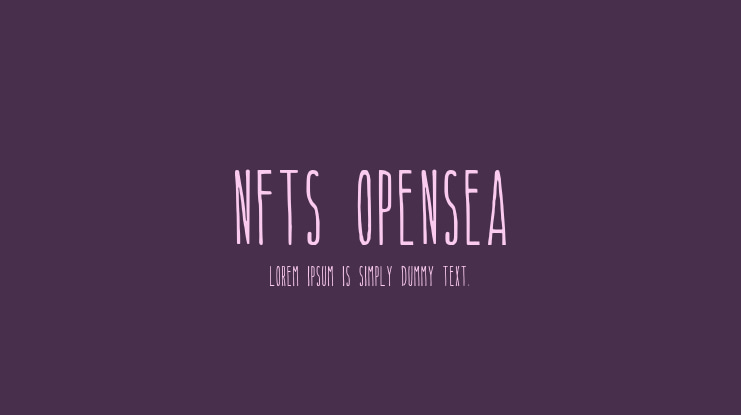 Nfts Opensea Font