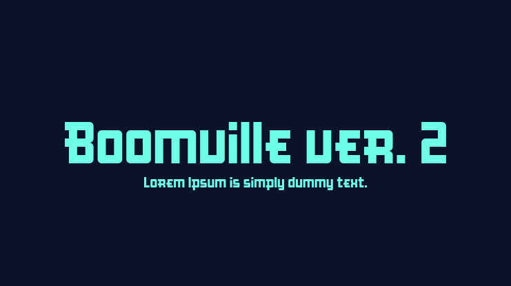 Boomville ver. 2 Font