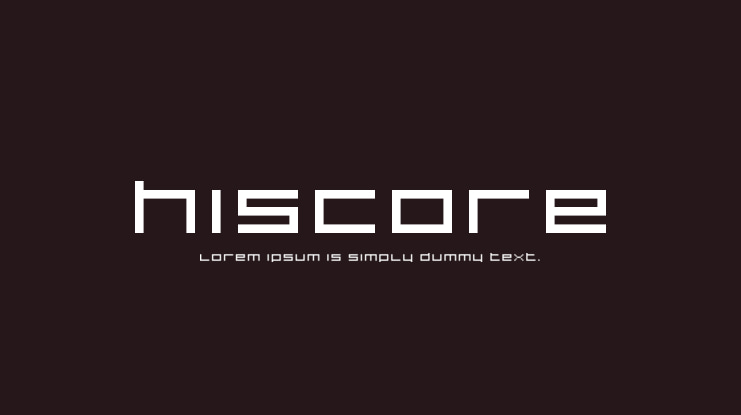 Hiscore Font