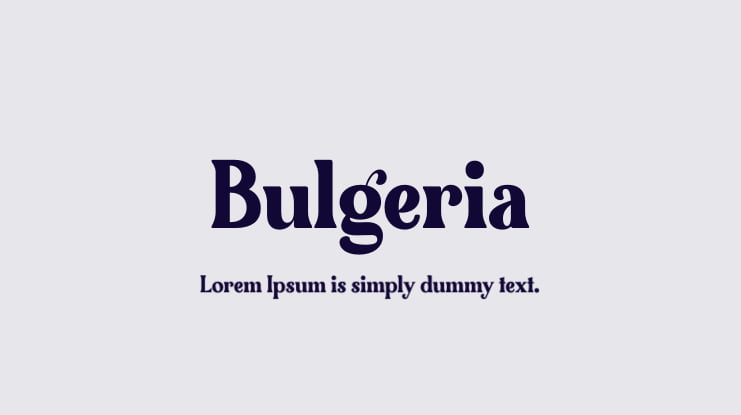 Bulgeria Font