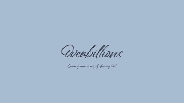 Overbillions Font