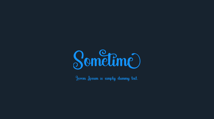 Sometime Font
