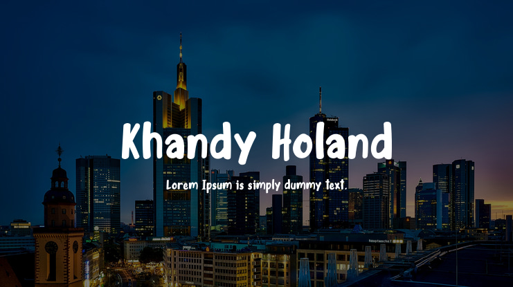 Khandy Holand Font