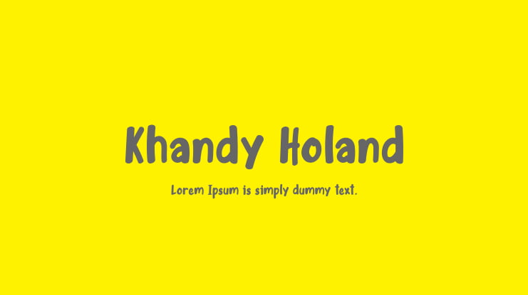 Khandy Holand Font