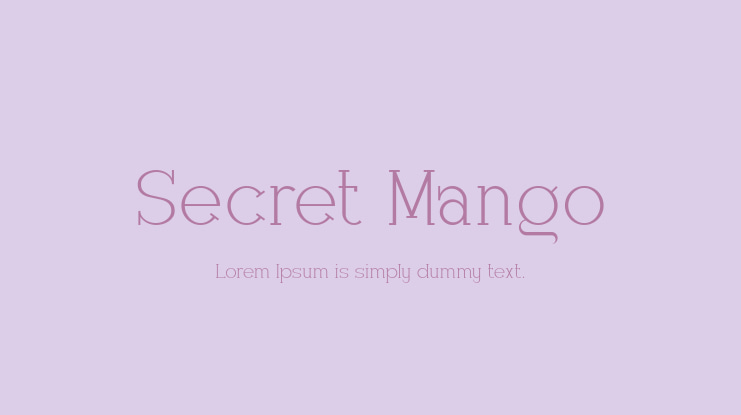 Secret Mango Font