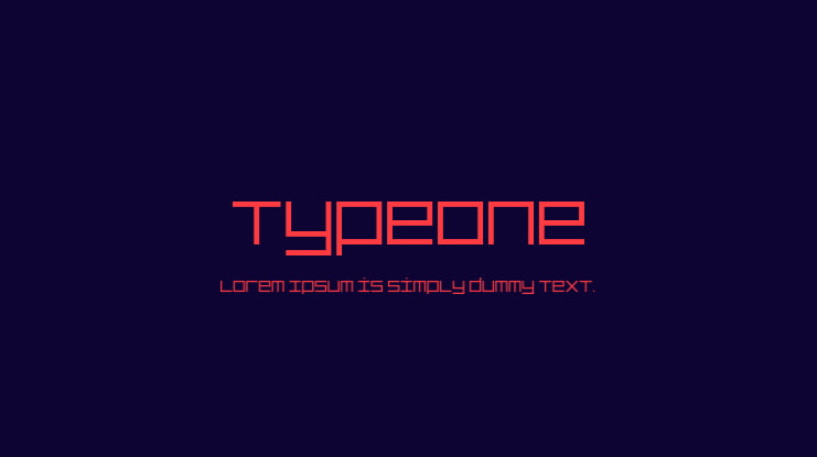 TypeOne Font