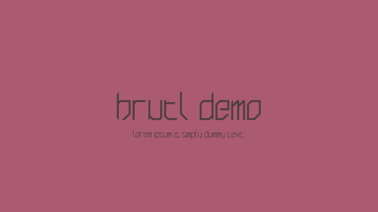 brutl demo Font