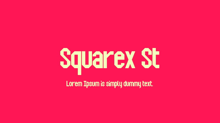 Squarex St Font