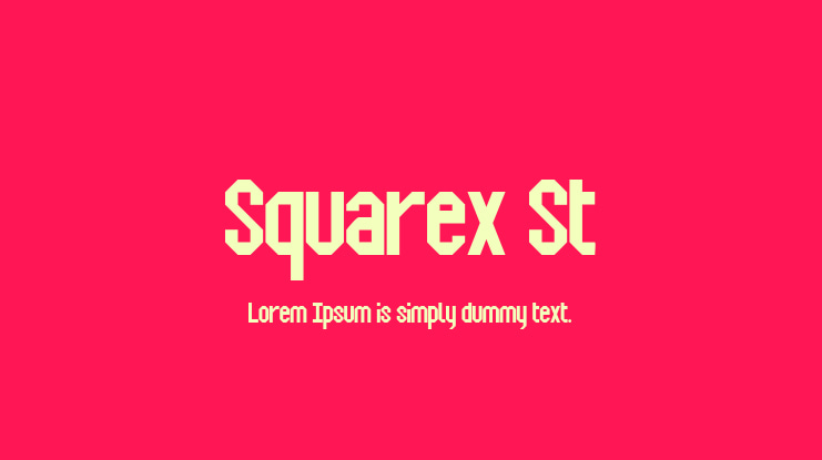 Squarex St Font