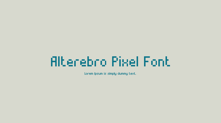 Alterebro Pixel Font