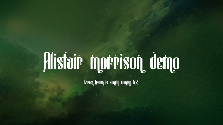Alistair morrison demo Font