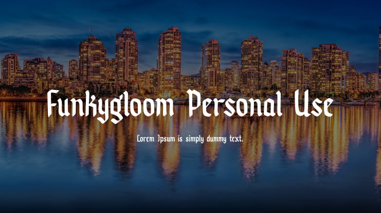 Funkygloom Personal Use Font