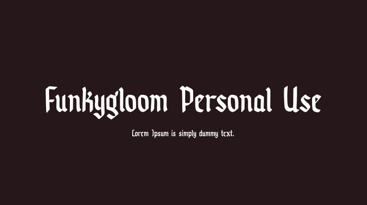Funkygloom Personal Use Font