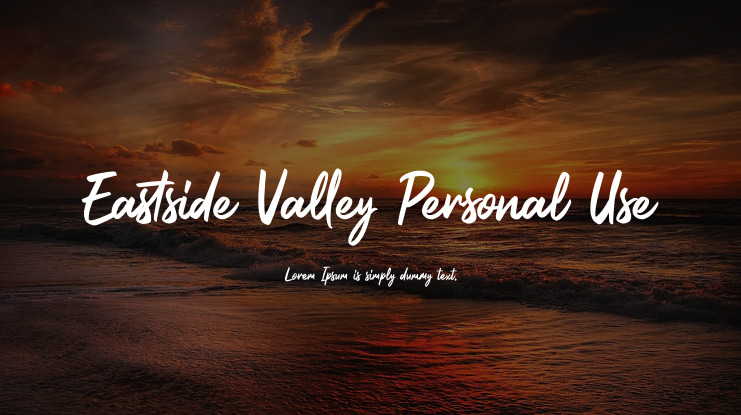 Eastside Valley Personal Use Font