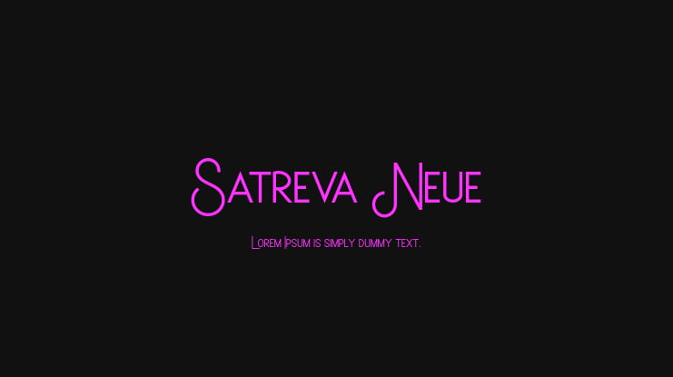 Satreva Neue Font