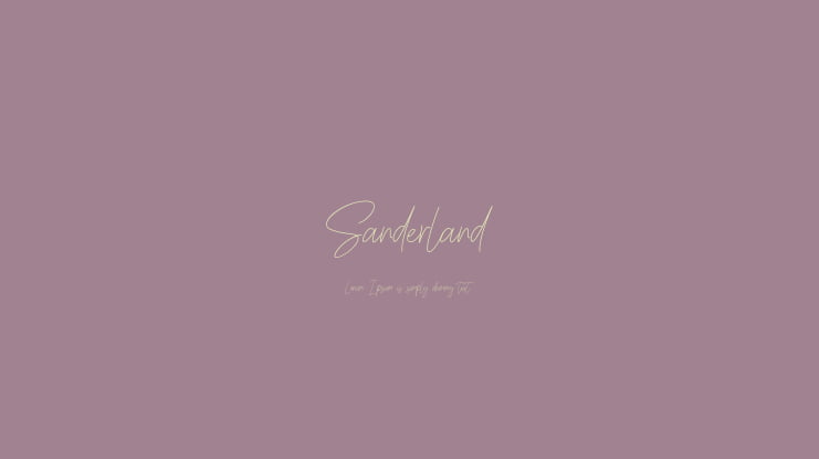 Sanderland Font