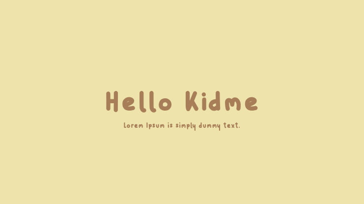 Hello Kidme Font