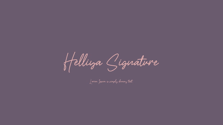 Helliya Signature Font