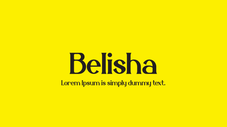 Belisha Font