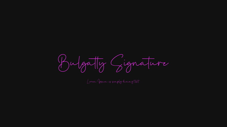 Bulgatty Signature Font