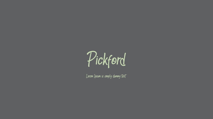 Pickford Font