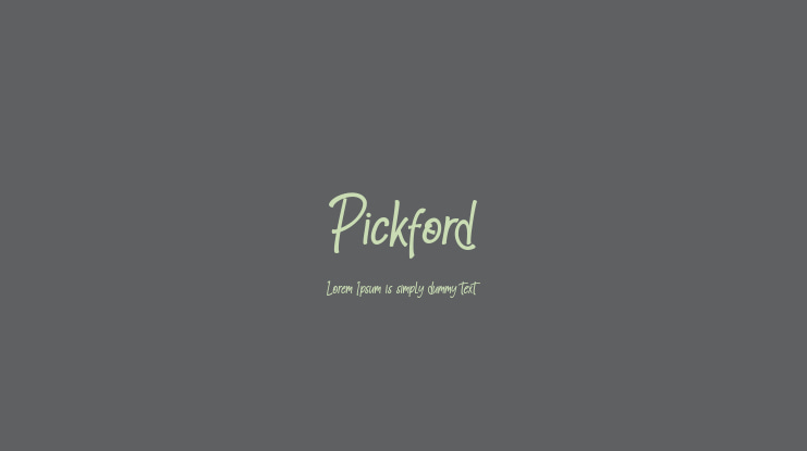 Pickford Font