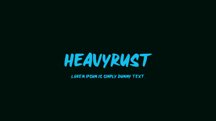 HEAVYRUST Font Family