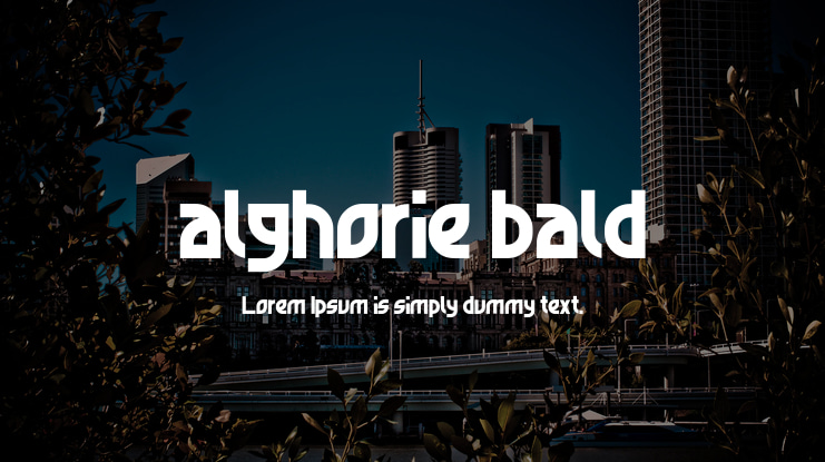 alghorie bald Font