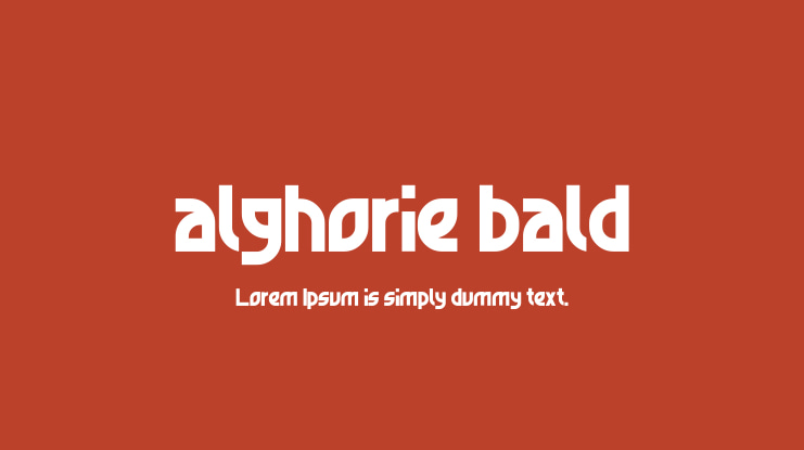 alghorie bald Font
