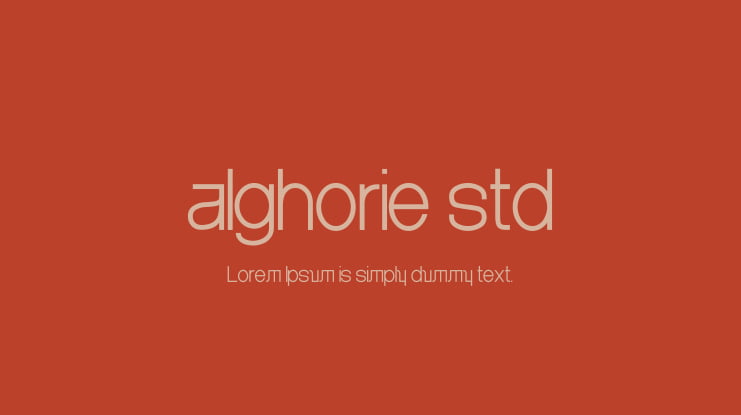 alghorie std Font