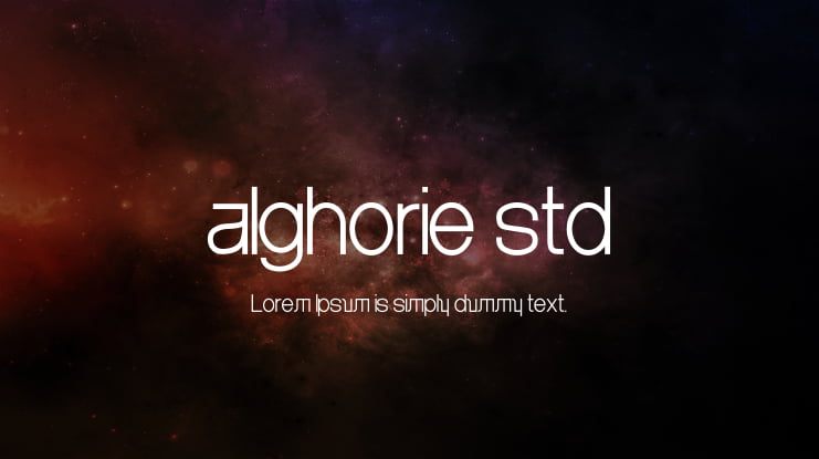 alghorie std Font