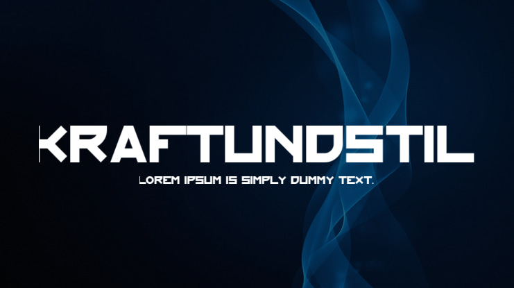 KraftUndStil Font