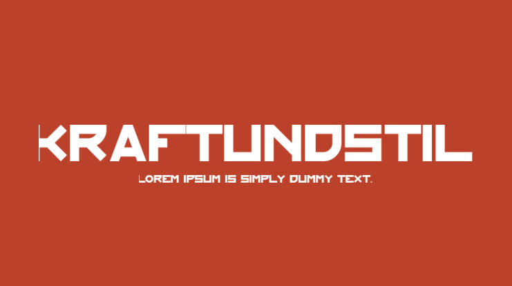 KraftUndStil Font
