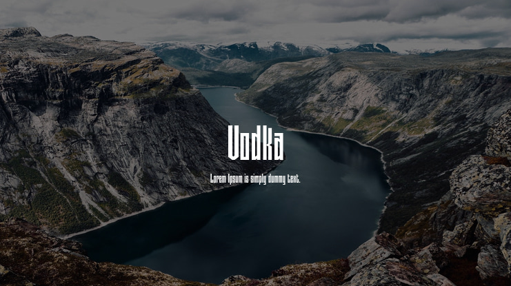 Vodka Font